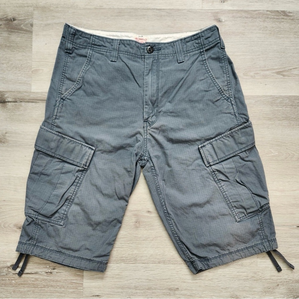 Men's Levi's Cargo Shorts Size 32 Waist Blue/Gray Color Lots of Pockets